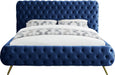 Delano Navy Velvet Queen Bed - US Furniture & Mattress (Waterbury,CT)*