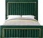 Dolce Green Velvet Queen Bed (3 Boxes) - US Furniture & Mattress (Waterbury,CT)*