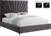 Eclipse Grey Velvet Queen Bed - US Furniture & Mattress (Waterbury,CT)*