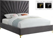 Eclipse Grey Velvet Queen Bed - US Furniture & Mattress (Waterbury,CT)*