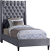 Fritz Grey Velvet Twin Bed image