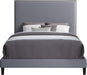Harlie Grey Velvet King Bed - US Furniture & Mattress (Waterbury,CT)*