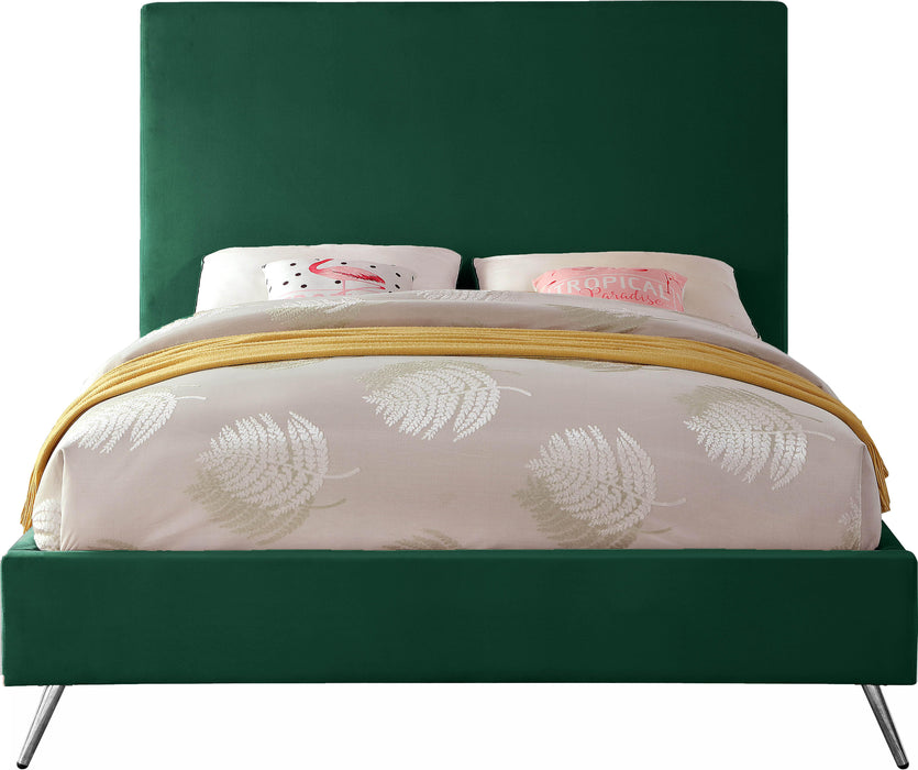 Jasmine Green Velvet King Bed - US Furniture & Mattress (Waterbury,CT)*
