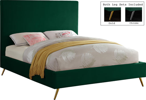 Jasmine Green Velvet Queen Bed - US Furniture & Mattress (Waterbury,CT)*