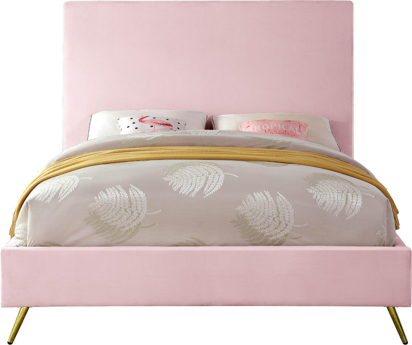 Jasmine Pink Velvet Full Bed - US Furniture & Mattress (Waterbury,CT)*