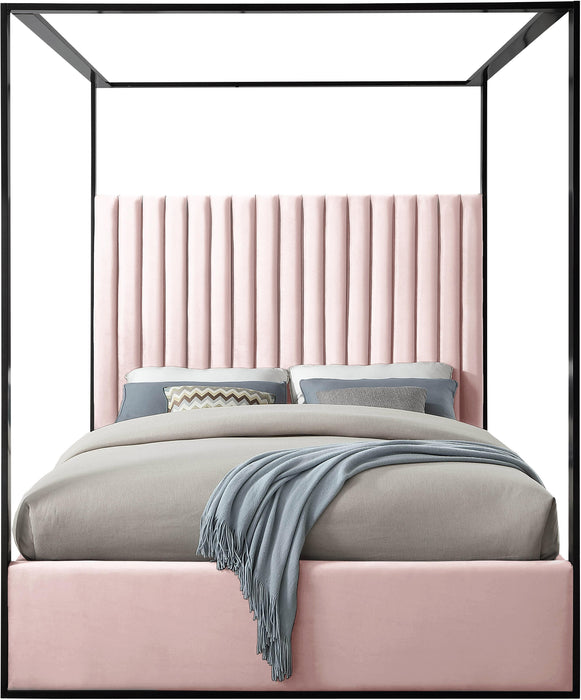 Jax Pink Velvet Queen Bed - US Furniture & Mattress (Waterbury,CT)*