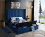 Kiki Navy Velvet Full Bed (3 Boxes) - US Furniture & Mattress (Waterbury,CT)*