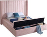 Kiki Pink Velvet King Bed (3 Boxes) - US Furniture & Mattress (Waterbury,CT)*