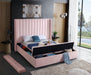 Kiki Pink Velvet King Bed (3 Boxes) - US Furniture & Mattress (Waterbury,CT)*