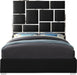 Milan Black Faux Leather Queen Bed - US Furniture & Mattress (Waterbury,CT)*