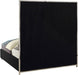 Milan Black Faux Leather Queen Bed - US Furniture & Mattress (Waterbury,CT)*