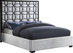 Taj White Velvet Queen Bed - US Furniture & Mattress (Waterbury,CT)*
