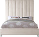 Via Cream Velvet Queen Bed - US Furniture & Mattress (Waterbury,CT)*