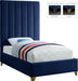 Via Navy Velvet Twin Bed image