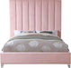 Via Pink Velvet Queen Bed - US Furniture & Mattress (Waterbury,CT)*