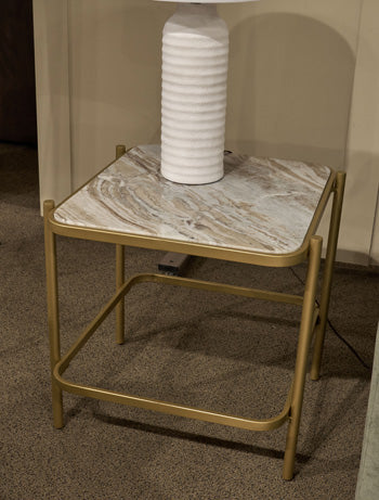 Manor Stone End Table - US Furniture & Mattress (Waterbury,CT)*