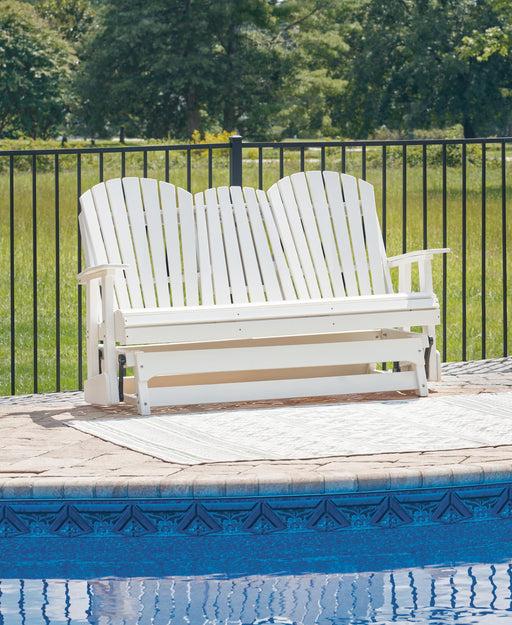 Hyland wave Outdoor Glider Loveseat - US Furniture & Mattress (Waterbury,CT)*