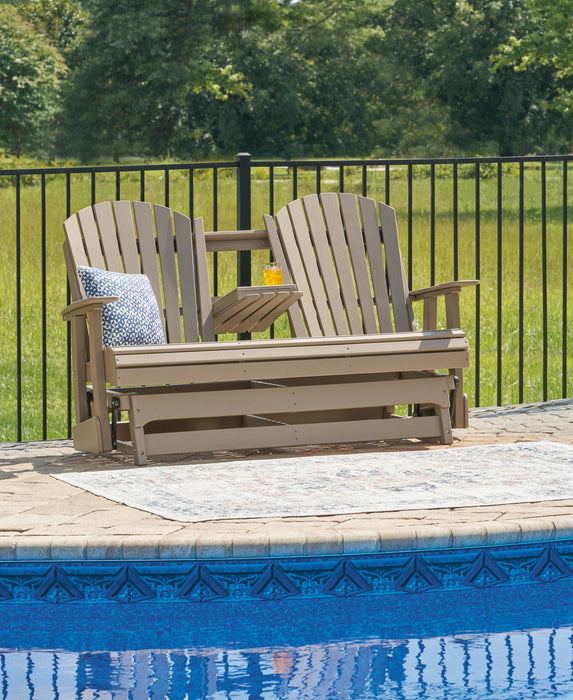 Hyland wave Outdoor Glider Loveseat - US Furniture & Mattress (Waterbury,CT)*