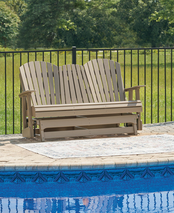 Hyland wave Outdoor Glider Loveseat - US Furniture & Mattress (Waterbury,CT)*
