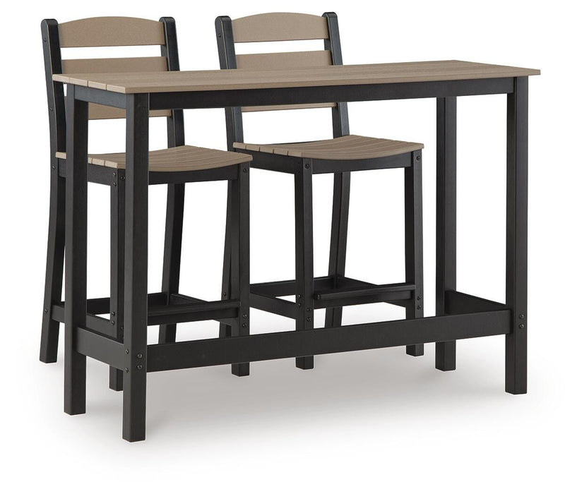 Shoreline Beach Outdoor Counter Table and 2 Barstools - US Furniture & Mattress (Waterbury,CT)*
