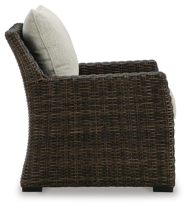 Brook Ranch Outdoor Lounge Chair with Cushion - US Furniture & Mattress (Waterbury,CT)*
