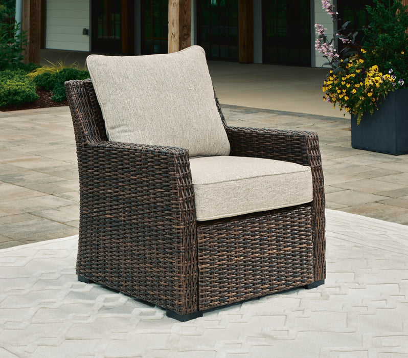 Brook Ranch Outdoor Lounge Chair with Cushion - US Furniture & Mattress (Waterbury,CT)*