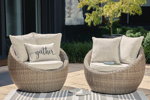 Danson Swivel Lounge with Cushion (Set of 2) - US Furniture & Mattress (Waterbury,CT)*