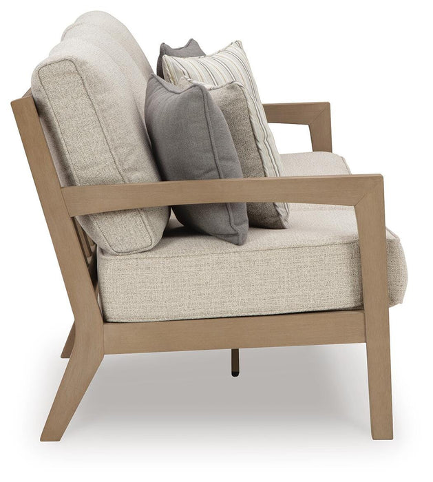 Hallow Creek Outdoor Sofa with Cushion - US Furniture & Mattress (Waterbury,CT)*