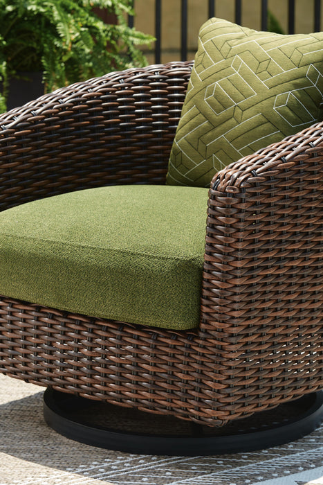 Horizon Hall Outdoor Swivel Lounge Chair with Cushion - US Furniture & Mattress (Waterbury,CT)*