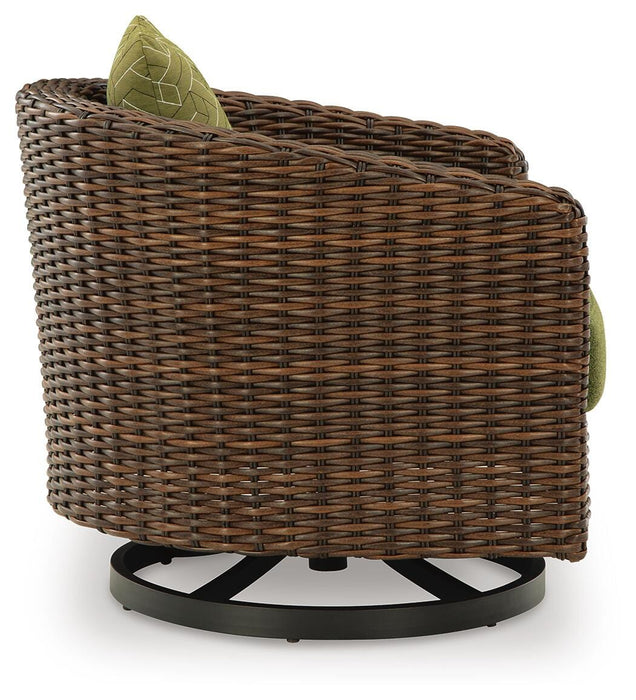 Horizon Hall Outdoor Swivel Lounge Chair with Cushion - US Furniture & Mattress (Waterbury,CT)*