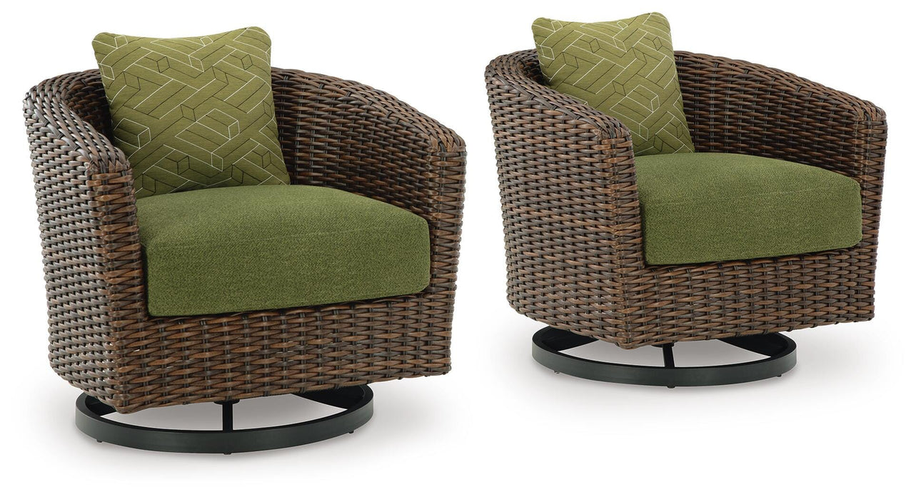 Horizon Hall Outdoor Swivel Lounge Chair with Cushion - US Furniture & Mattress (Waterbury,CT)*