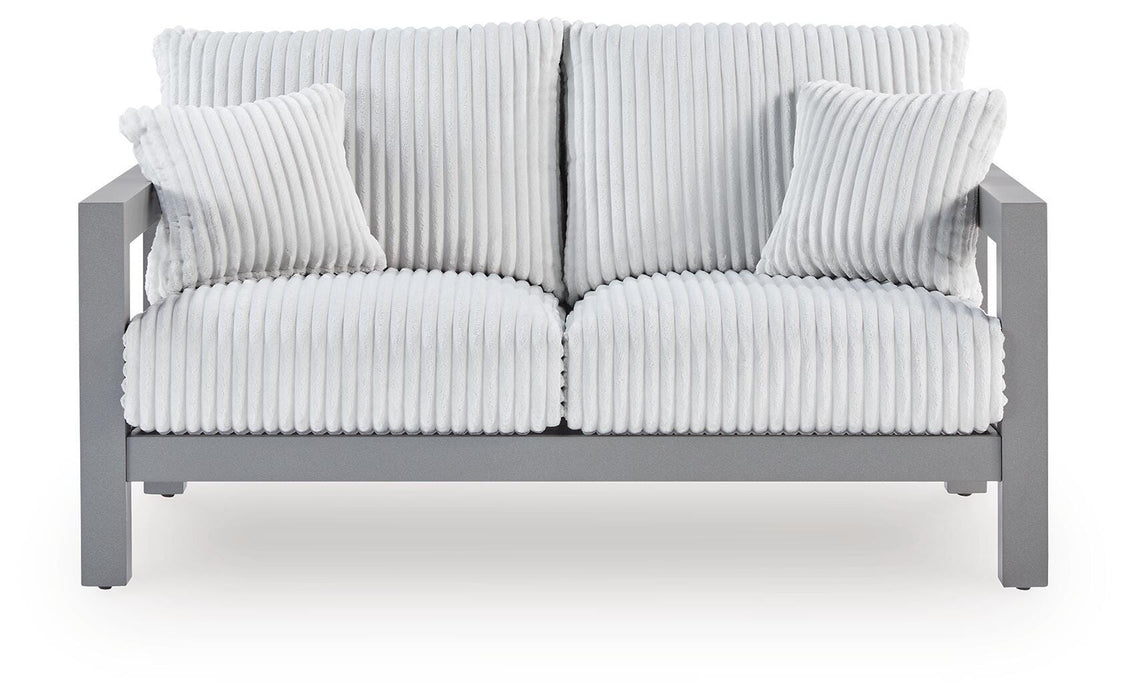 Hurley Park Outdoor Loveseat with Cushion - US Furniture & Mattress (Waterbury,CT)*