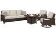 Paradise Trail Outdoor Sofa, Lounge Chairs and Fire Pit Table - US Furniture & Mattress (Waterbury,CT)*