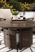 Paradise Trail Paradise Trail Fire Pit Table with 4 Nuvella Swivel Lounge Chairs - US Furniture & Mattress (Waterbury,CT)*