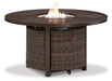 Paradise Trail Paradise Trail Fire Pit Table with 4 Nuvella Swivel Lounge Chairs - US Furniture & Mattress (Waterbury,CT)*