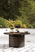 Paradise Trail Paradise Trail Fire Pit Table with 4 Nuvella Swivel Lounge Chairs - US Furniture & Mattress (Waterbury,CT)*