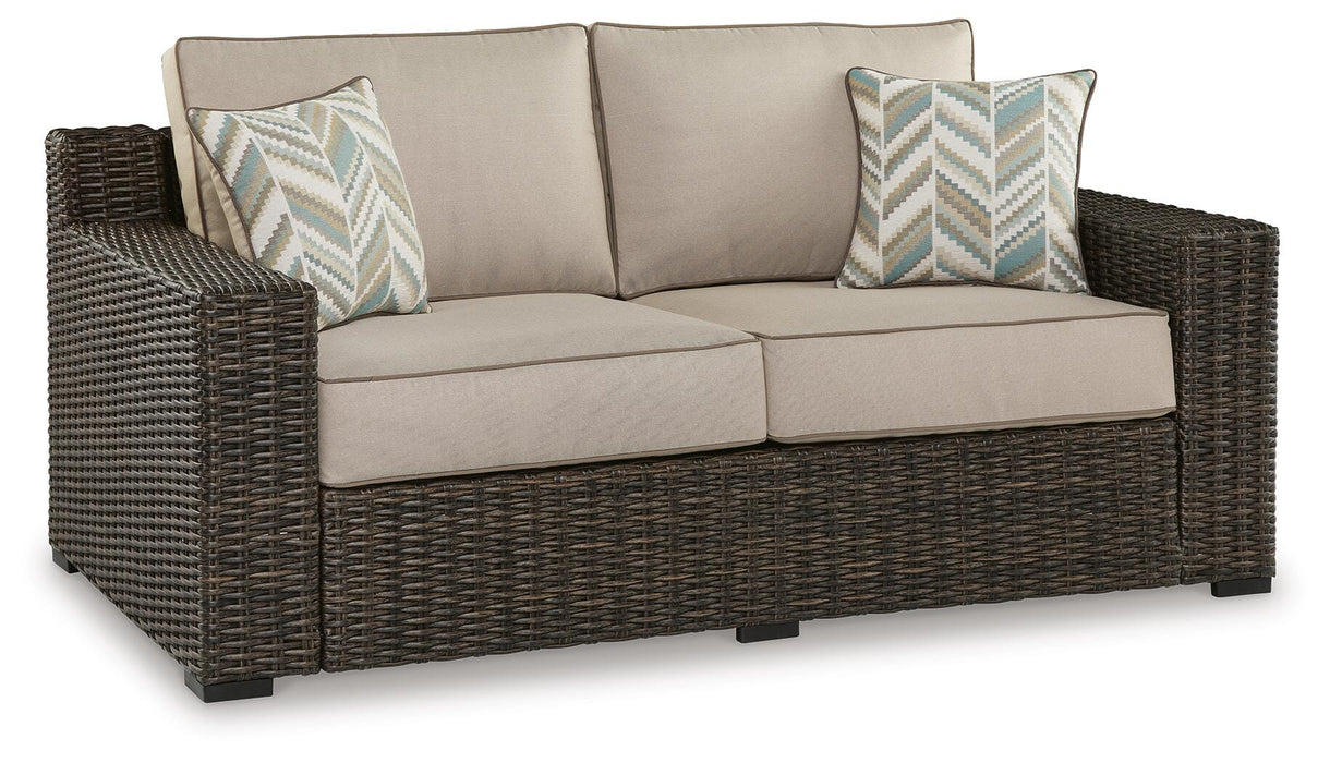 Coastline Bay Outdoor Loveseat with Cushion - US Furniture & Mattress (Waterbury,CT)*