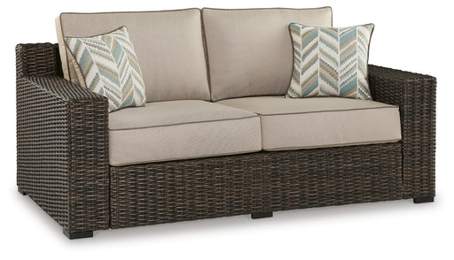 Coastline Bay Outdoor Loveseat with Cushion - US Furniture & Mattress (Waterbury,CT)*