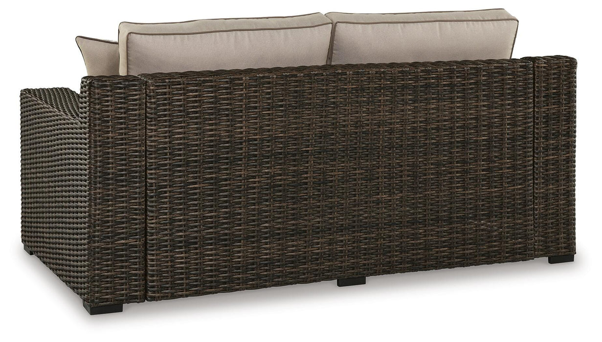 Coastline Bay Outdoor Loveseat with Cushion - US Furniture & Mattress (Waterbury,CT)*