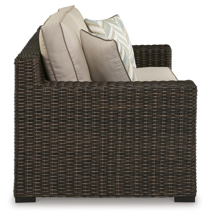Coastline Bay Outdoor Loveseat with Cushion - US Furniture & Mattress (Waterbury,CT)*