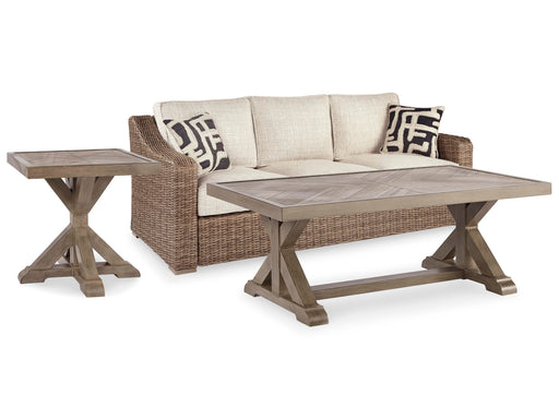 Beachcroft Beachcroft Nuvella Sofa with Coffee and End Table - US Furniture & Mattress (Waterbury,CT)*