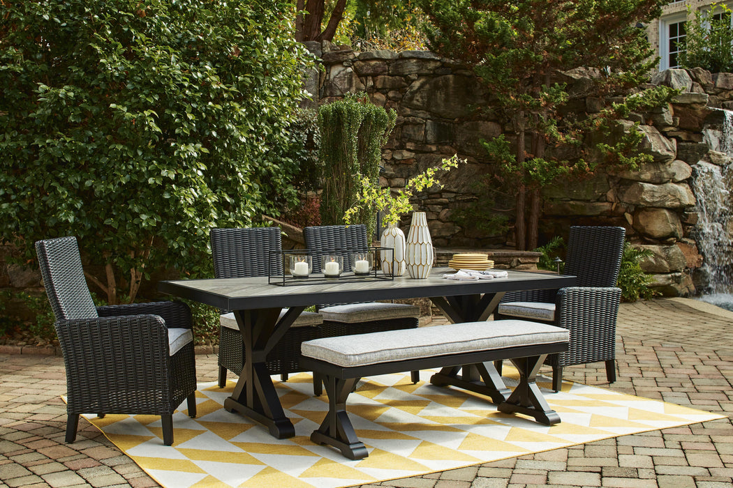 Beachcroft Outdoor Bench with Cushion - US Furniture & Mattress (Waterbury,CT)*