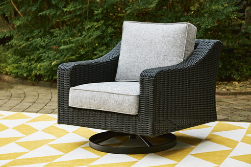 Beachcroft Outdoor Swivel Lounge with Cushion - US Furniture & Mattress (Waterbury,CT)*