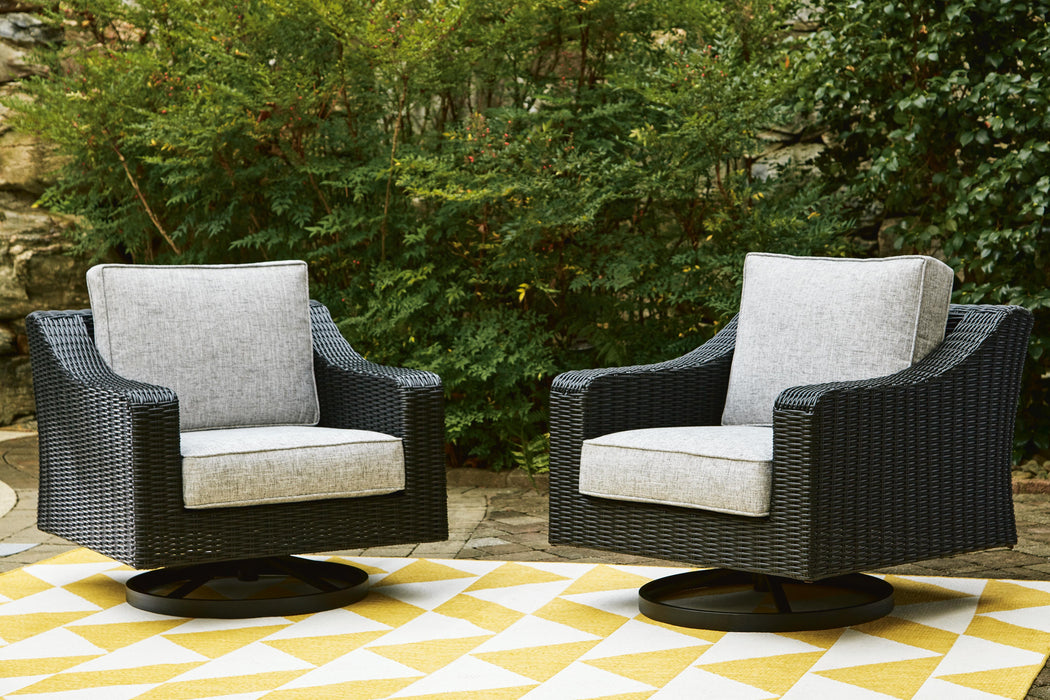 Beachcroft Outdoor Swivel Lounge with Cushion - US Furniture & Mattress (Waterbury,CT)*