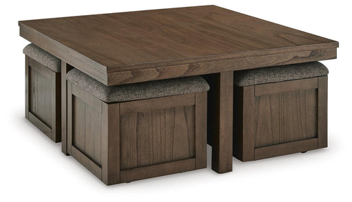 Boardernest Coffee Table with 4 Stools - US Furniture & Mattress (Waterbury,CT)*