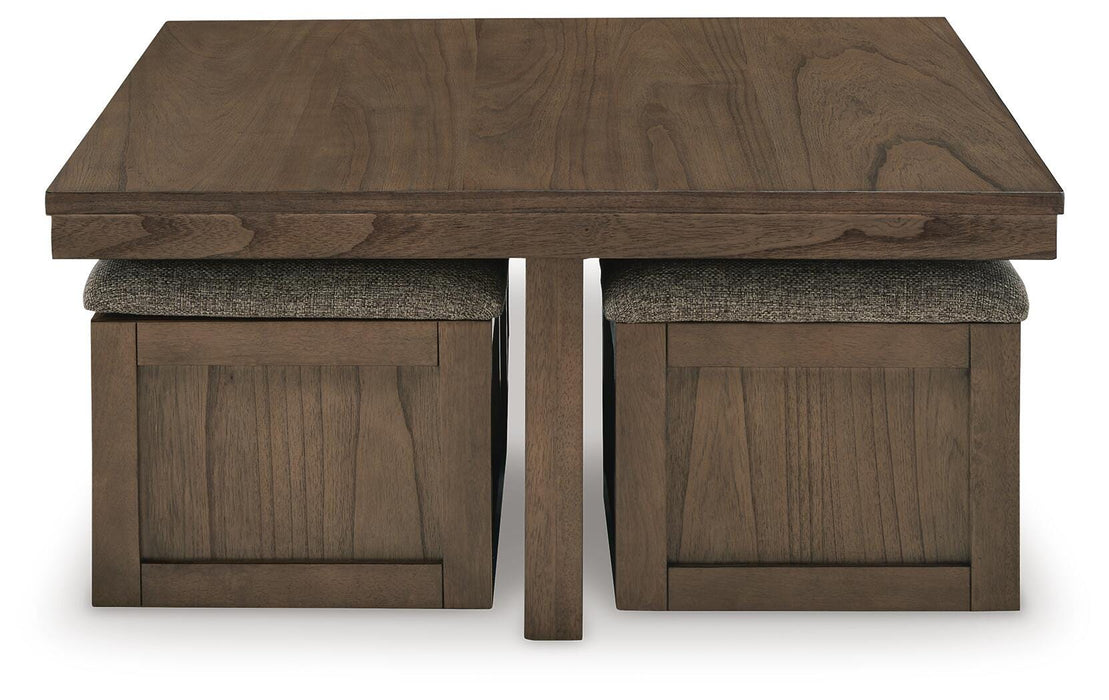 Boardernest Coffee Table with 4 Stools - US Furniture & Mattress (Waterbury,CT)*
