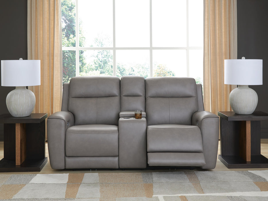 5Z-Comfort Power Reclining Loveseat with Console - US Furniture & Mattress (Waterbury,CT)*