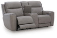 5Z-Comfort Power Reclining Loveseat with Console - US Furniture & Mattress (Waterbury,CT)*