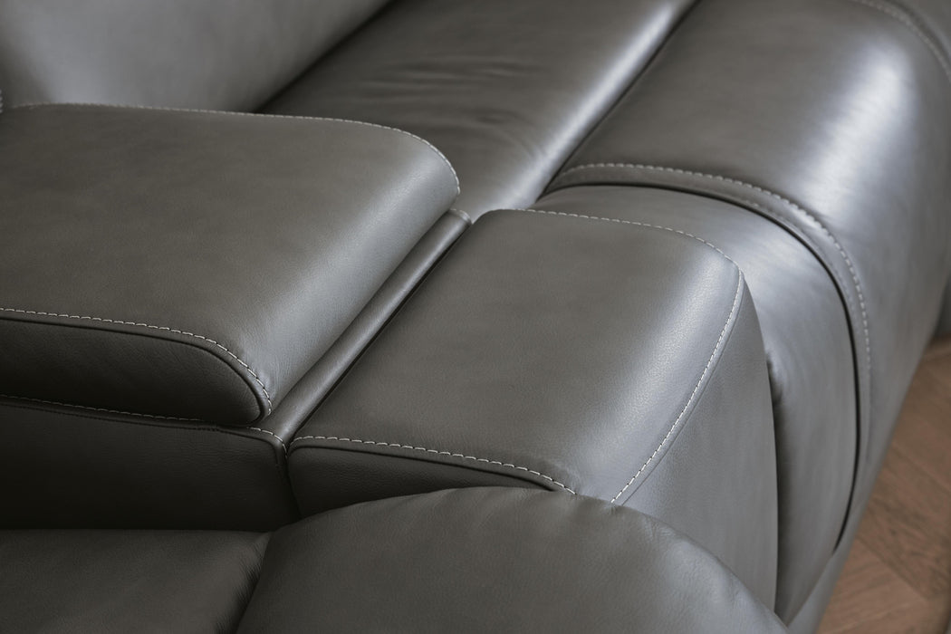 5Z - Pittson Power Reclining Sectional Loveseat with Console - US Furniture & Mattress (Waterbury,CT)*