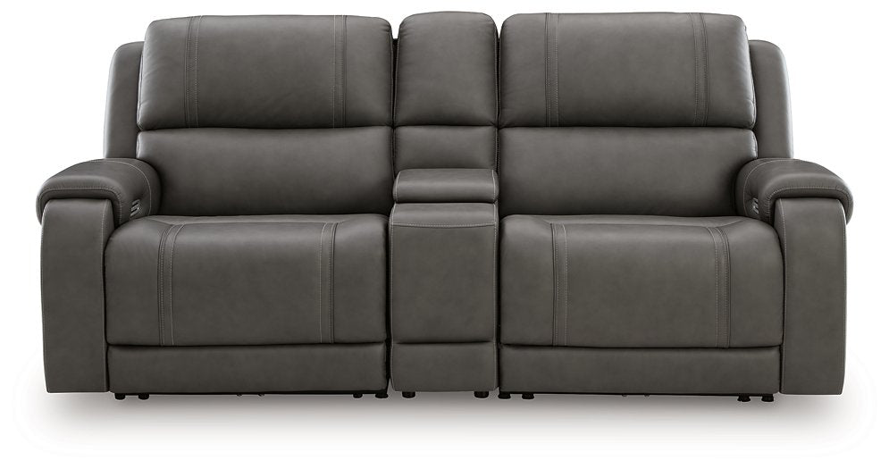 5Z - Pittson Power Reclining Sectional Loveseat with Console - US Furniture & Mattress (Waterbury,CT)*